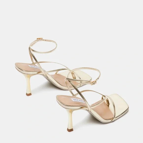 Steve Madden Gold Strappy Heels - Picture 4 of 6